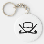 diving goggles and snorkel key chains