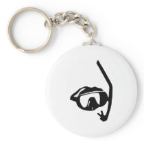 diving goggles and snorkel key chains