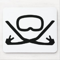 diving goggles and snorkel mousepads
