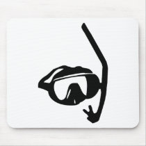 diving goggles and snorkel mousepads