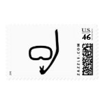 diving goggles and snorkel postage