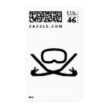 diving goggles and snorkel postage