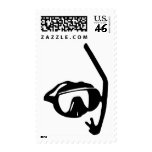 diving goggles and snorkel postage