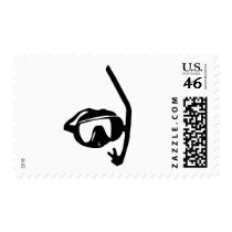 diving goggles and snorkel postage