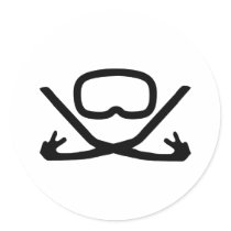 diving goggles and snorkel stickers by Tomaniac diving goggles and snorkel stickers