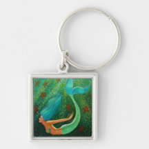 Diving Mermaid Keychain