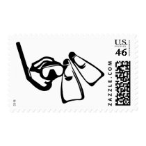 Diving Set Postage Stamp