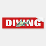 diving - sharks bumper sticker