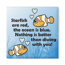 Diving With You Refrigerator Magnets