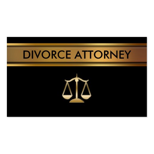 Divorce Attorney Business Cards (front side)