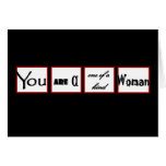 Divorce Encouragement You are  One of a Kind Woman Greeting Cards