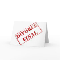 Divorce Final Stamp Greeting Cards