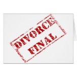Divorce Final Stamp Greeting Cards
