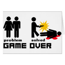 Divorce GameOver Greeting Card