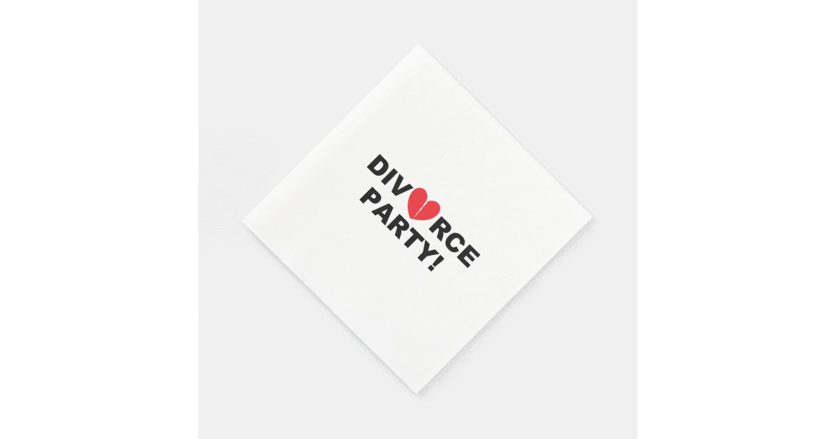 "Divorce Party" Paper Napkins Zazzle