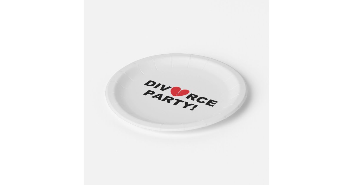 "Divorce Party" Paper Plates Zazzle