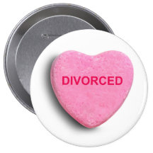 DIVORCED CANDY HEART PINS