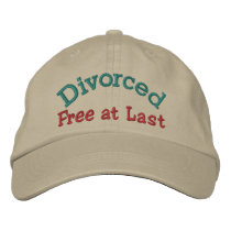 DIVORCED Cap by SRF - Free at Last ! embroidered hats by sharonrhea DIVORCED Cap by SRF - Free at Last ! embroidered hats