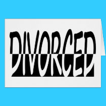 Divorced Half And Half, Black And White cards