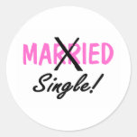 Divorced Single (Pink) Stickers