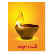 Diwali Diya - Oil lamp for dipawali celebration Postcard