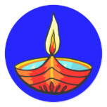 Diwali Festival Lights Round Sticker