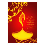 diwali greetings : elegant light custom invitation