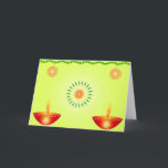 Diwali lamps - Card