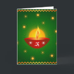 Diwali OM lamp - Card