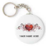 Dixie Divas RC basic white logo keychain