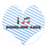 Dixieland Jazz fan Round Stickers