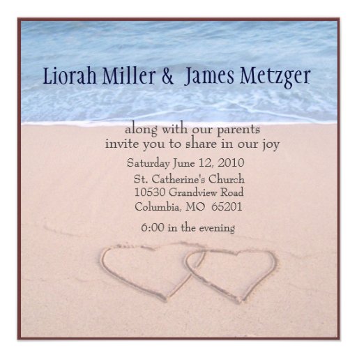 diy Beach Wedding Invitation