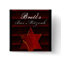 DIY black and red Bar Mitzvah design Pin