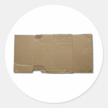 DIY cardboard sign Round Stickers