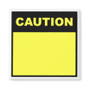DIY "Caution" Magnet by omugosh DIY "Caution" Magnet
