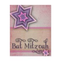 DIY Colorful Bat Mitzvah design Flyers
