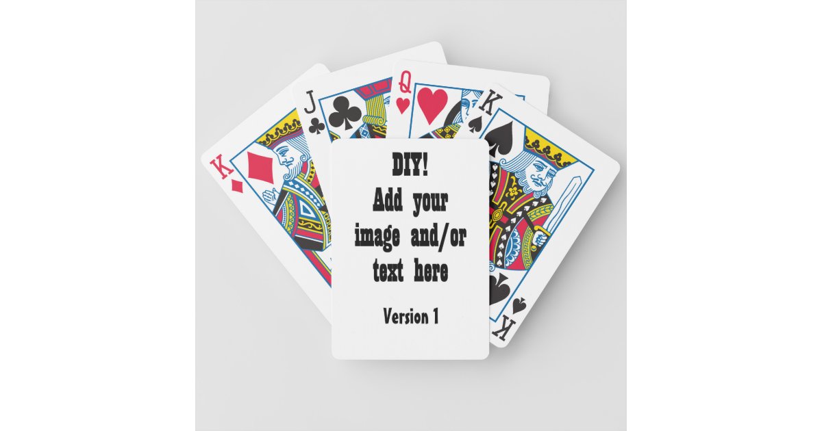 DIY Create Custom Playing Cards Blank Template | Zazzle
