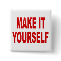 DIY Create Your Own Square Button Pin