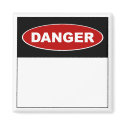 DIY "Danger" Magnet by omugosh DIY "Danger" Magnet