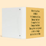 DIY Design and Make Your Own 3 Ring Binder