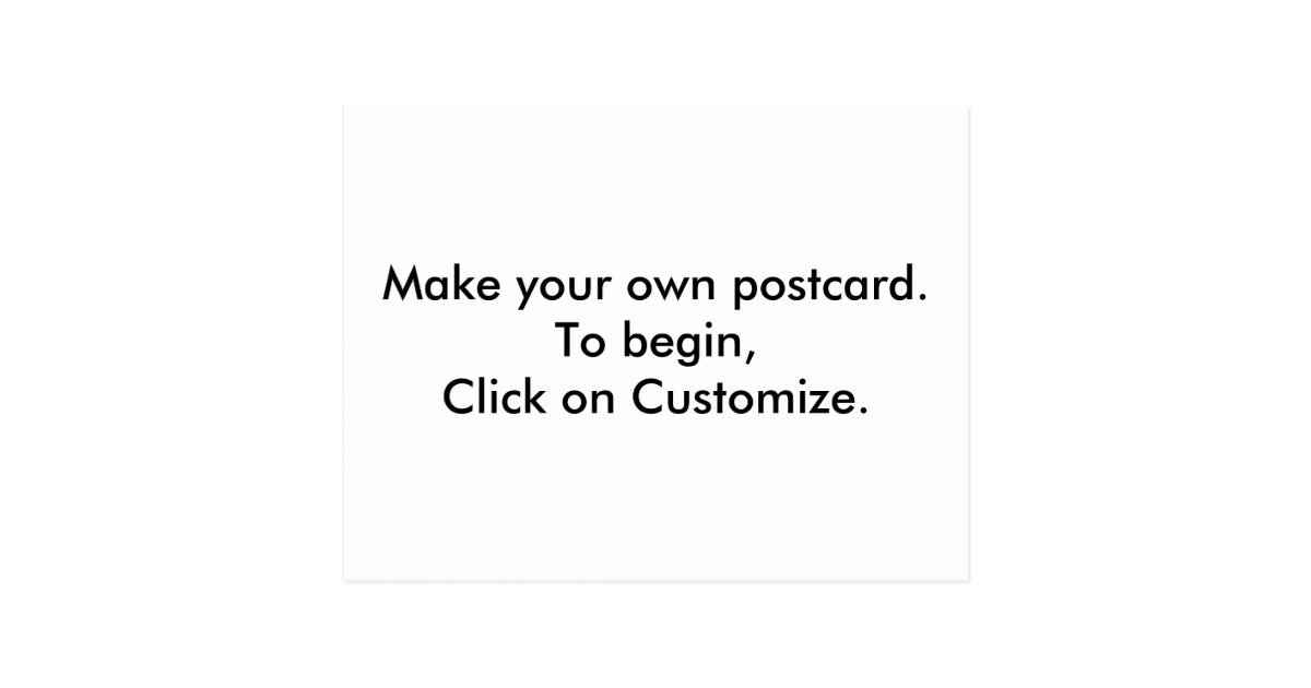 DIY Design Create Your Own Postcards Zazzle