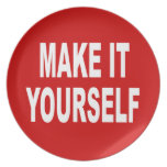 DIY Design Your Own Red Holiday Dinner Plate