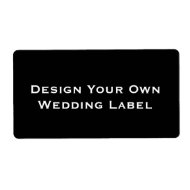 DIY - Design Your Own Wedding label