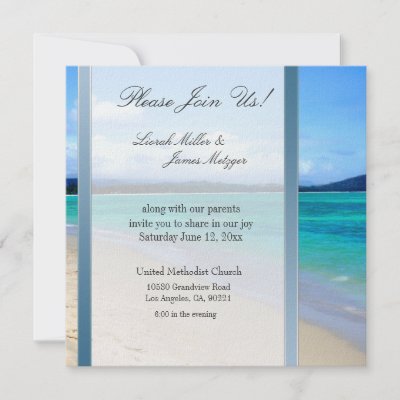 DIY Destination Beach wedding invitation template by perfectwedding