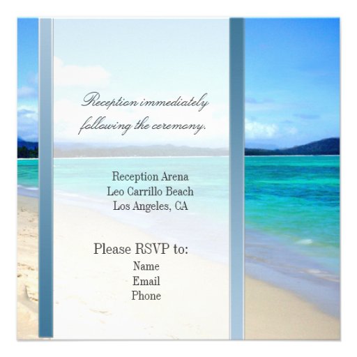 DIY Destination Beach wedding invitation template