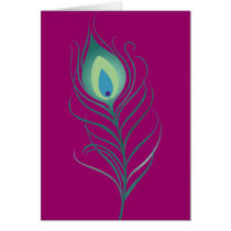 DIY Elegant Peacock Feather Cards