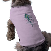 DIY Elegant Peacock Feather Dog Tshirt