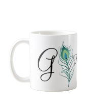 DIY Elegant Peacock Feather Mug