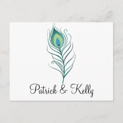 DIY Elegant Peacock Feather Post Cards by foreverlogos