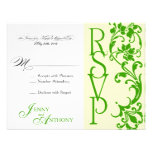 DIY Elegant Simple RSVP in Cream and Emerald Personalized Invite